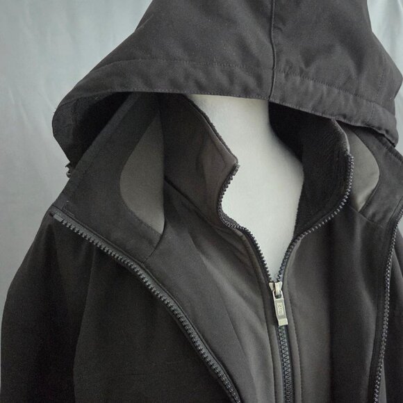 Men’s Weatherproof Coat Ultra Tech Fully Lined Detachable Hood Black Size Large - Picture 6 of 9